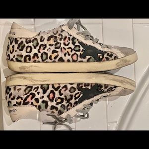 Golden Goose Rare Multi Colored Leopard Calf hair
